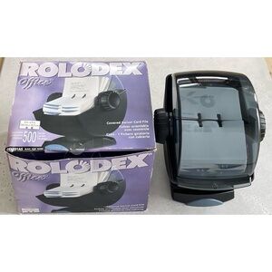 Vintage Rolodex Swivel Base Rotating Card File  Office Desk File Rubbermaid New